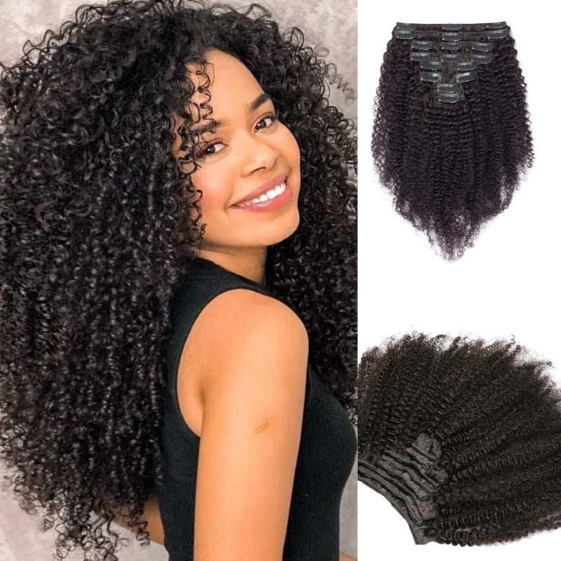 Cool New Natural Color Hairpiece Clip Real Hair Wig