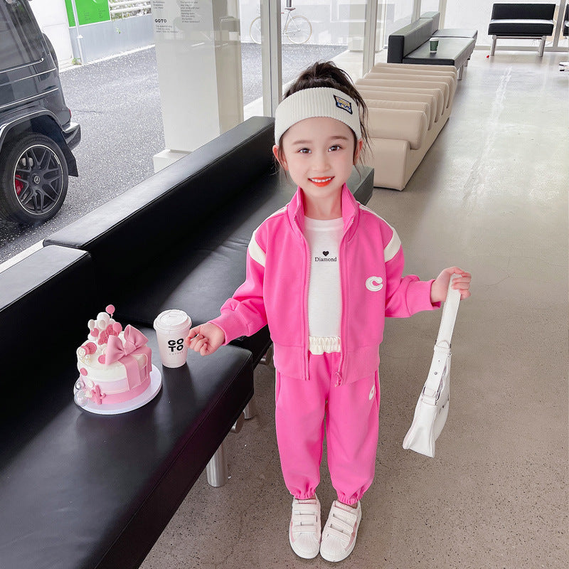 Western Style Trendy Cute Fashion Casual Children's Suit