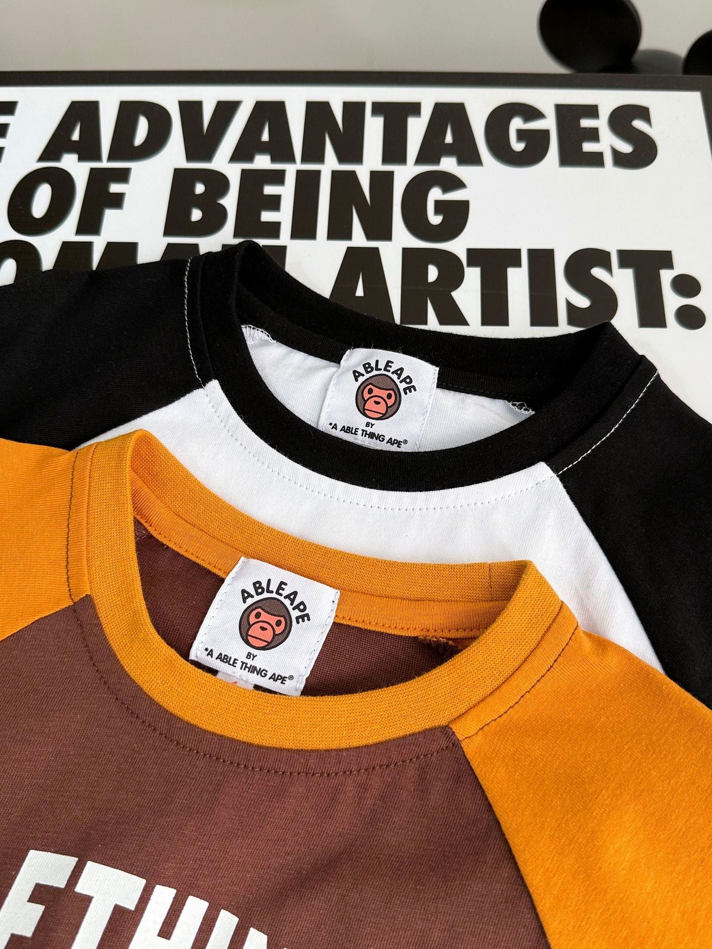 Women's & Men's Summer Short Sleeve Letter Print Contrast Color Simple Casual Korean Children's T-shirt