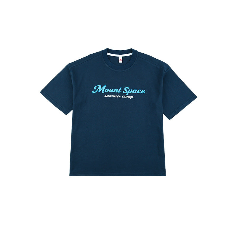 Men's & Children's Short-sleeved Summer Outdoor Camping Style Breathing Cotton Teens Short Sleeve Children's T-shirt