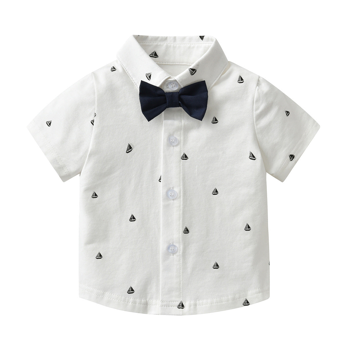 Summer Boy Gentleman Two-piece Infant Banquet Dress Bow Tie Suspender Children's Suit