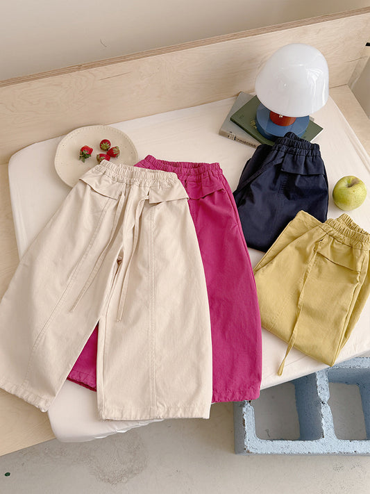 Children's Xie Straight Pure Cotton Casual Matchet Children's Pants
