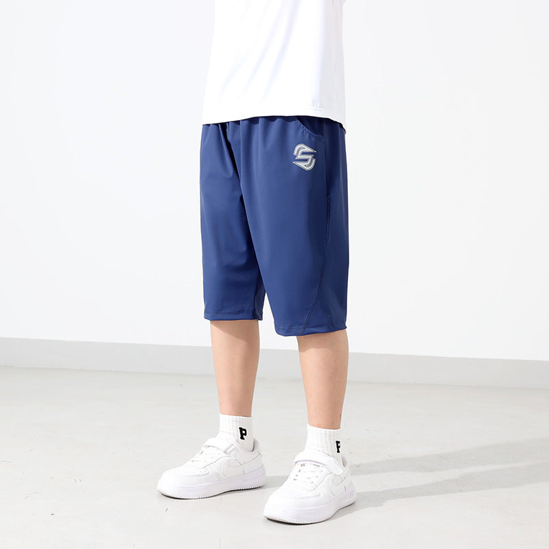 Men's & Children's Summer Crawler Outdoor Shorts Big Letter Ice Children's Pants