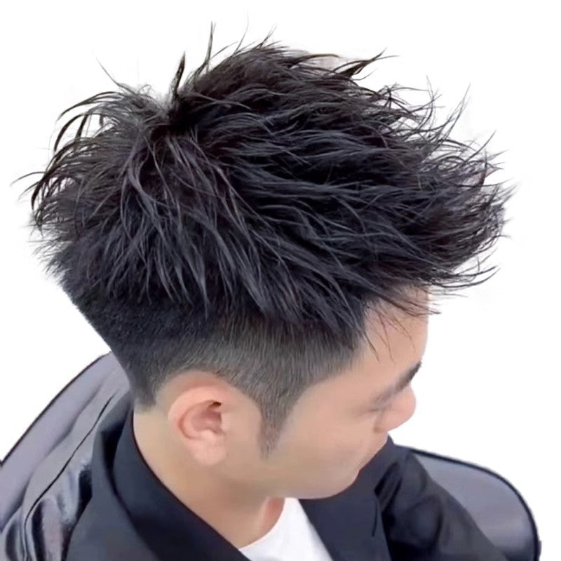 Men's Hair Piece Short Inch Natural Mechanism Real Human Men's Wig