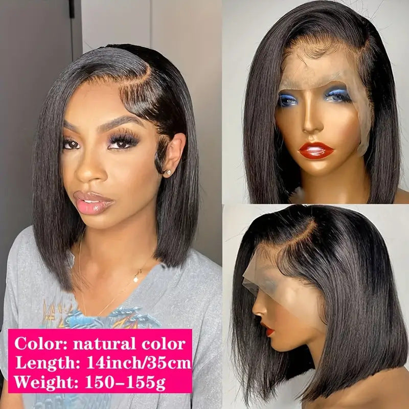 Popular Beautiful Lace Bob Sheath Front Wig Short Straight Hair