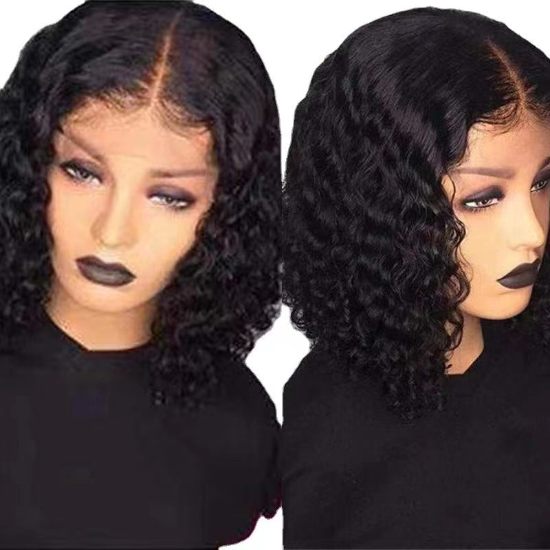 Women's Wigs With Small African Gradient Color Wig Short Curly Hair