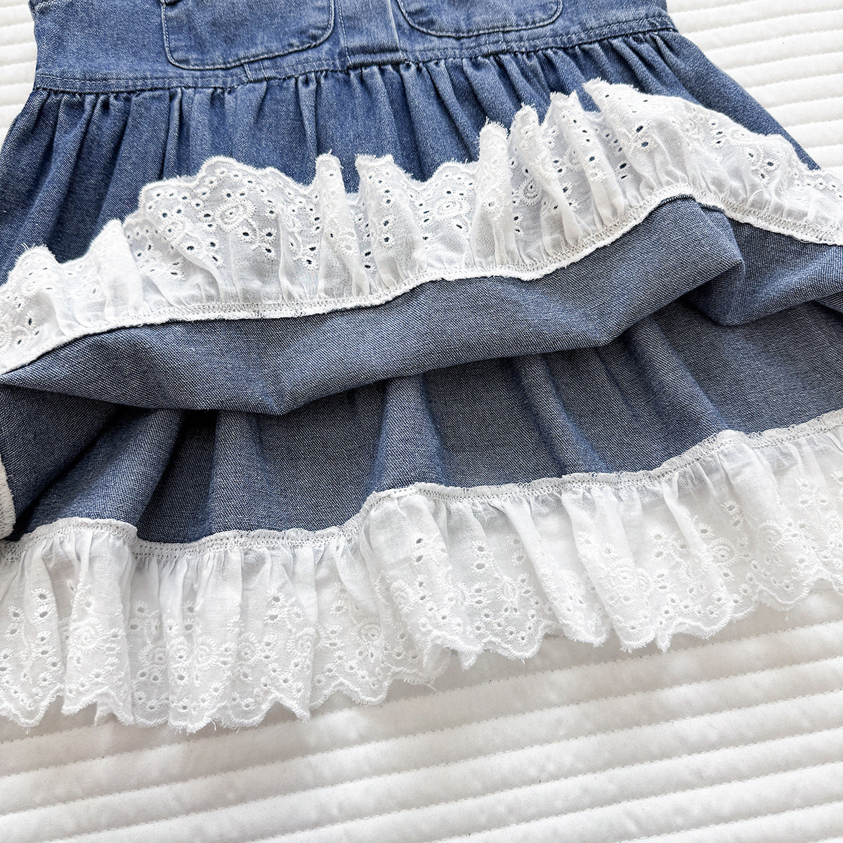 Children's Summer Korean Style Thin Denim Fashionable Stylish Children's Dress