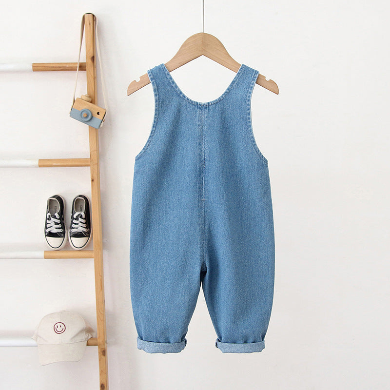 Children's Clothing Suspender Korean Style Western Strawberry Children's Pants
