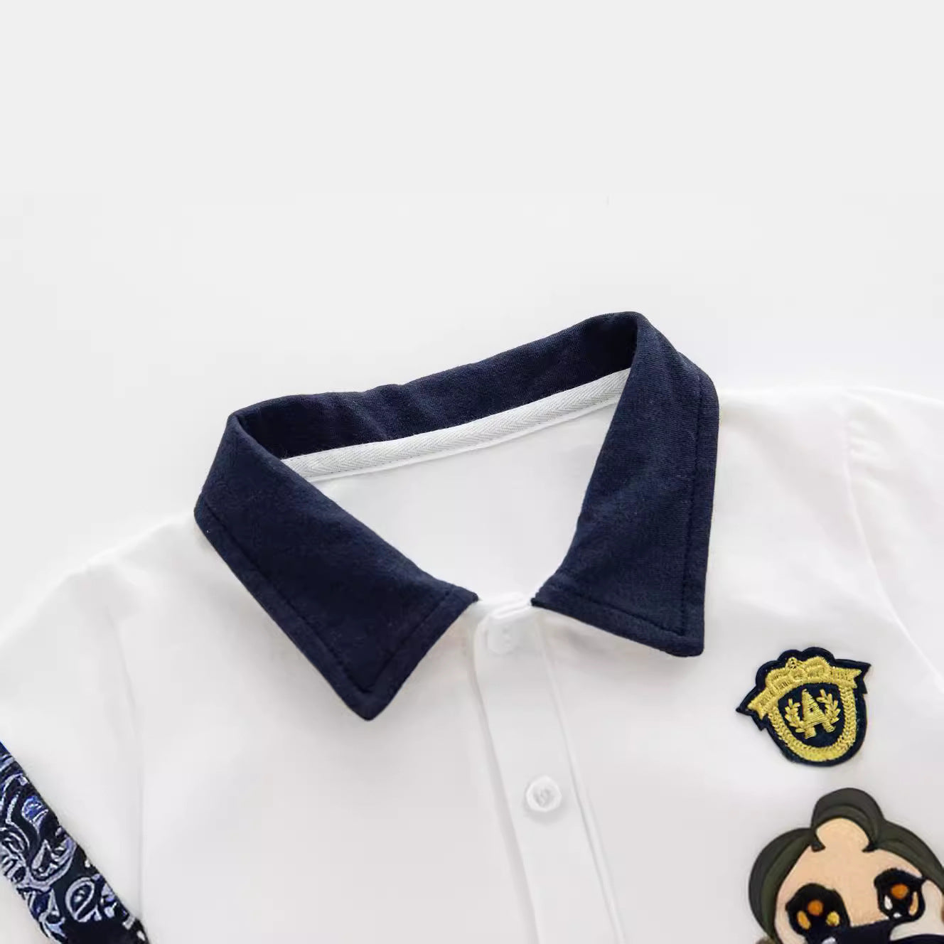 Children's Wear Summer Boy Handsome Sea Military Jumpsuit, Climbing Suit