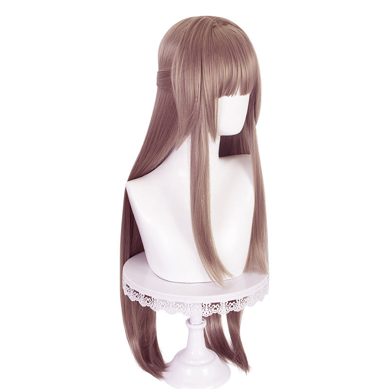 Railway Black Tower Simulation Scalp Gray Cos Wig