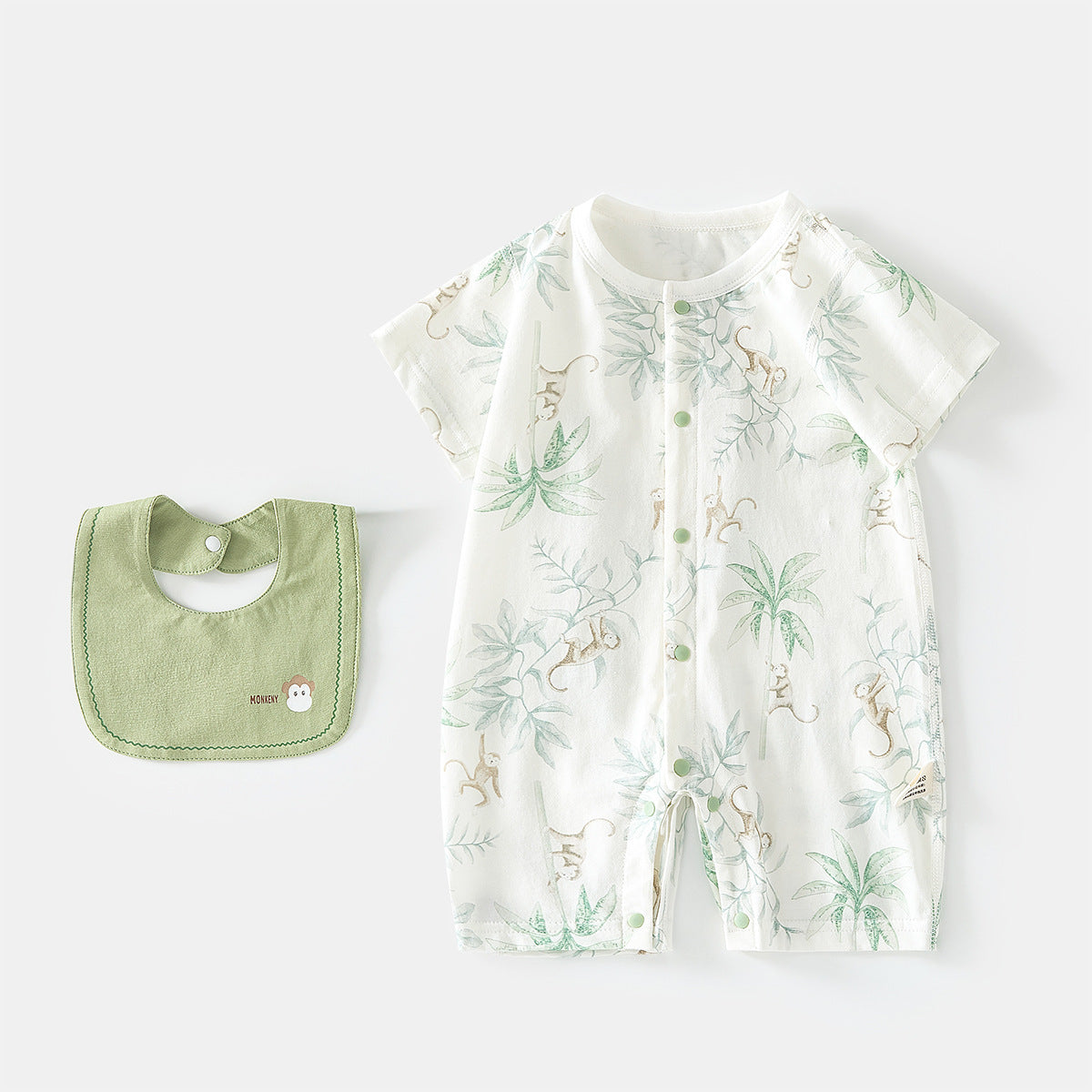 Sleeve Rompers Summer Ice Oxygen Cotton Thin Romper Infant Air Jumpsuit, Climbing Suit