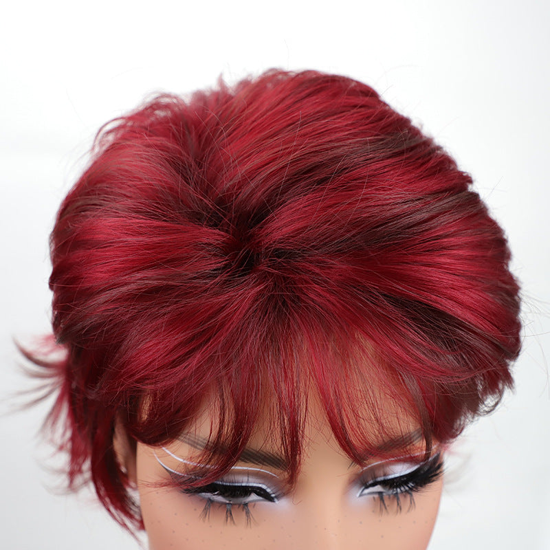 Pretty Fashion Fiber Fluffy Roll Sheath Wig Short Curly Hair