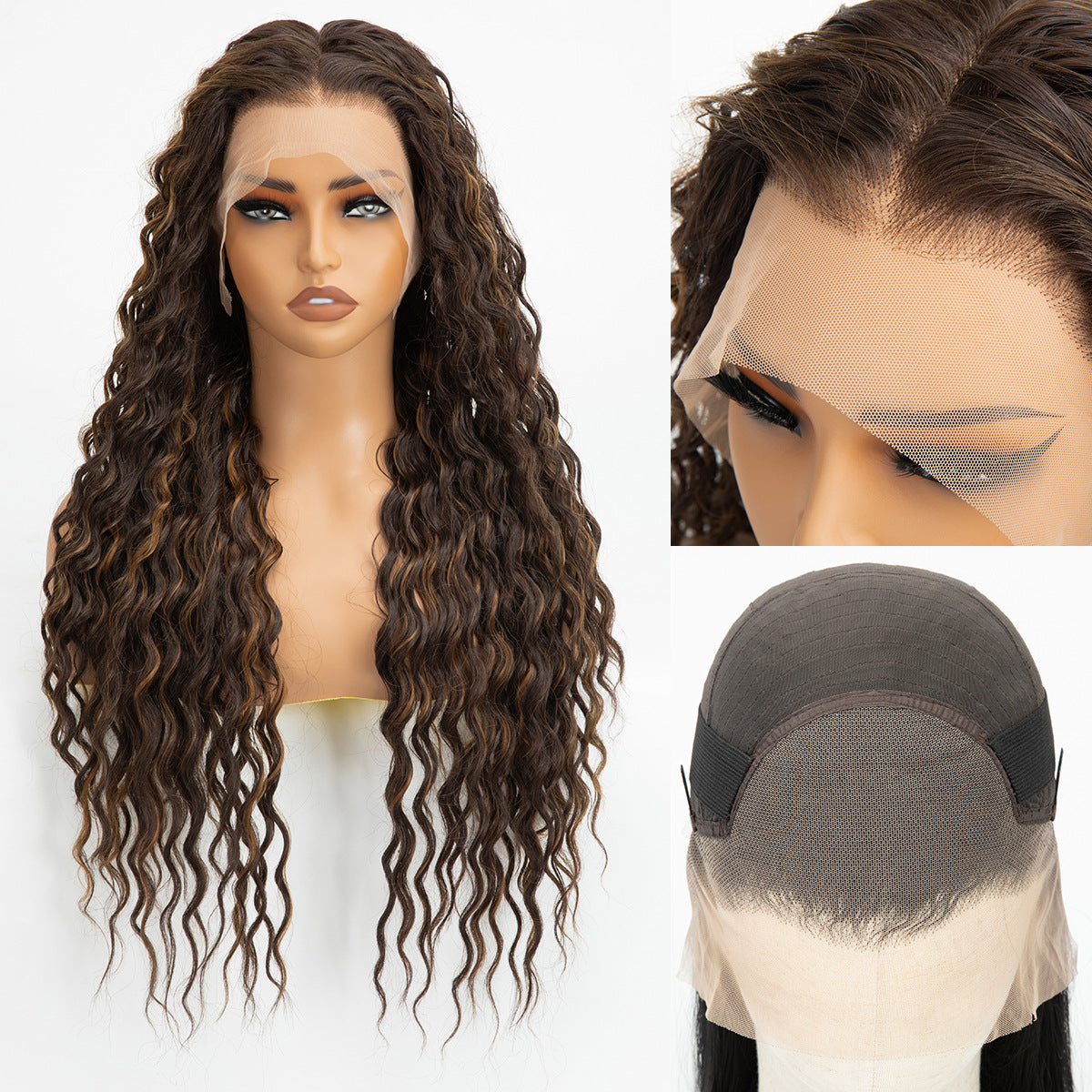 Front Lace African Small Curly Long Female Other Wig
