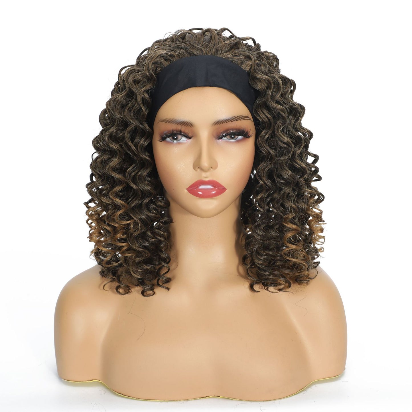 Band Head Cover Screw Rolled Chemical Wig Short Curly Hair
