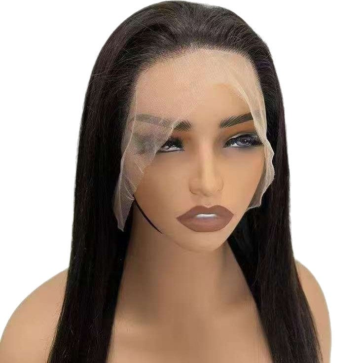 Straight Long Frontal Lace Brazilian Human Real Hair Wig