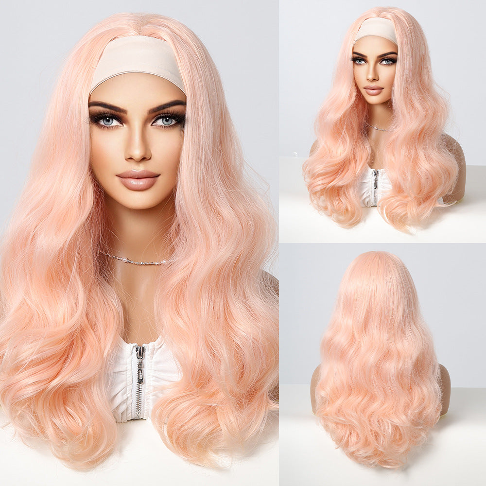 Hair Band Female Black Small Curly Brown Straight Mechanism Wig Long Curls
