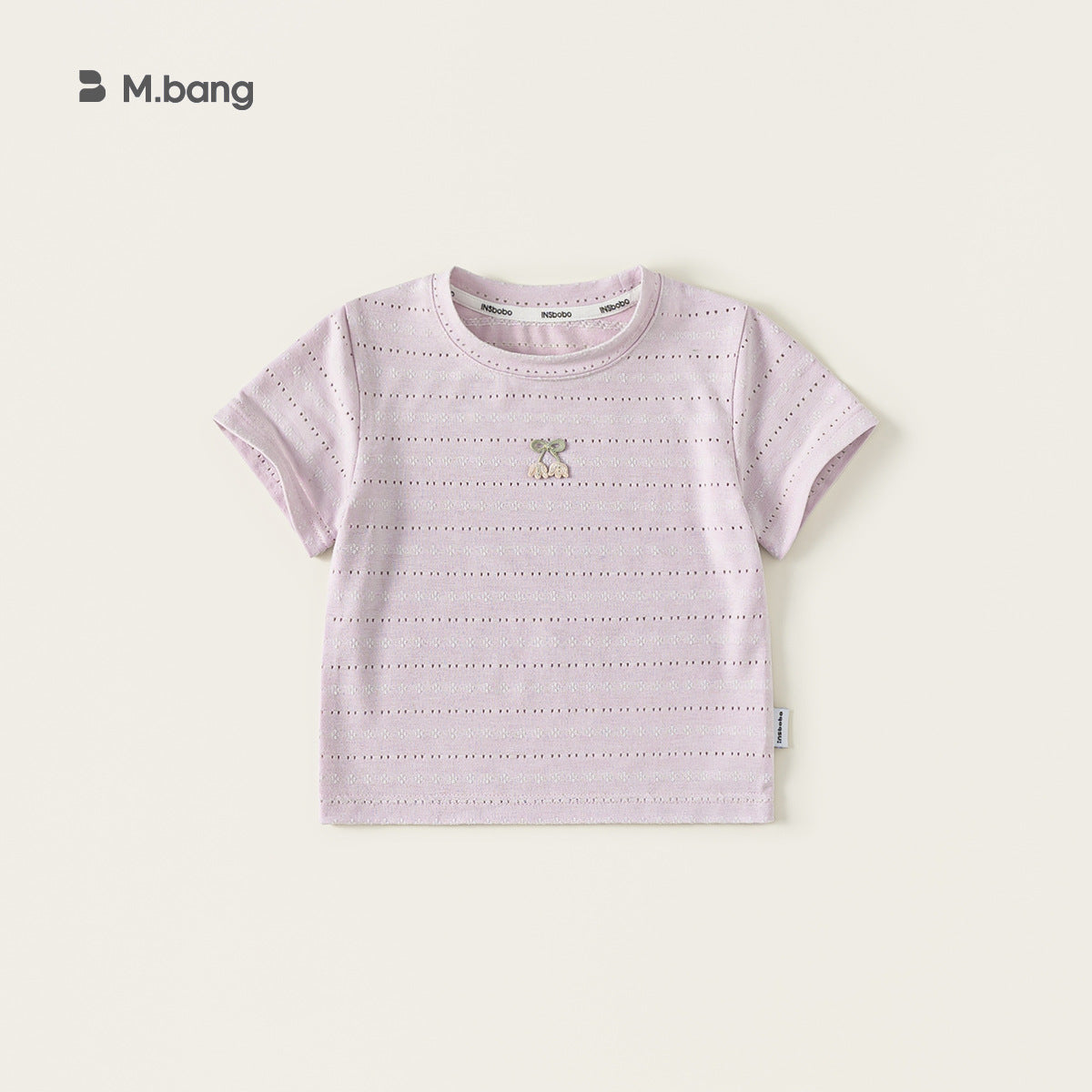 Children's Clothing Solid Color Hollow Short Sleeve Pants Two-piece Summer Children's Suit