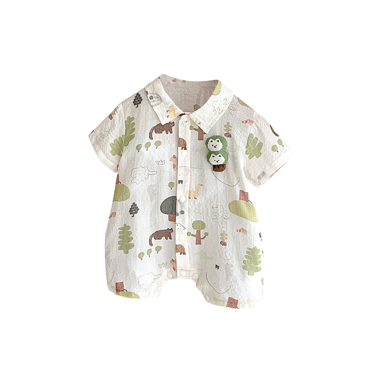 Summer Born Clothes Thin Short Sleeve Rompers Class Nordic Boy's Jumpsuit, Climbing Suit