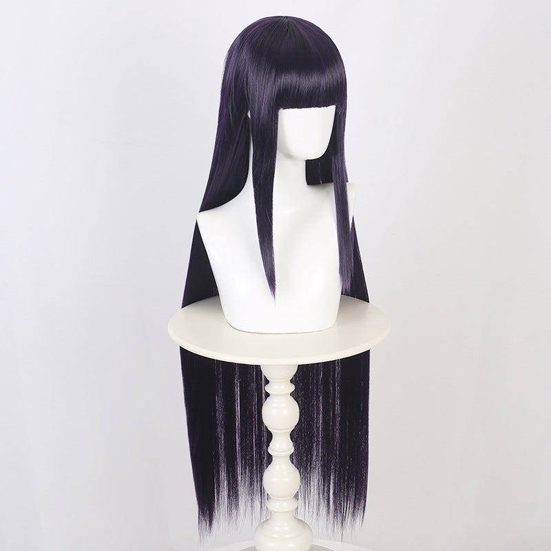 Women's Dark Blue Ancient Costume Long Straight Hair Cos Wig