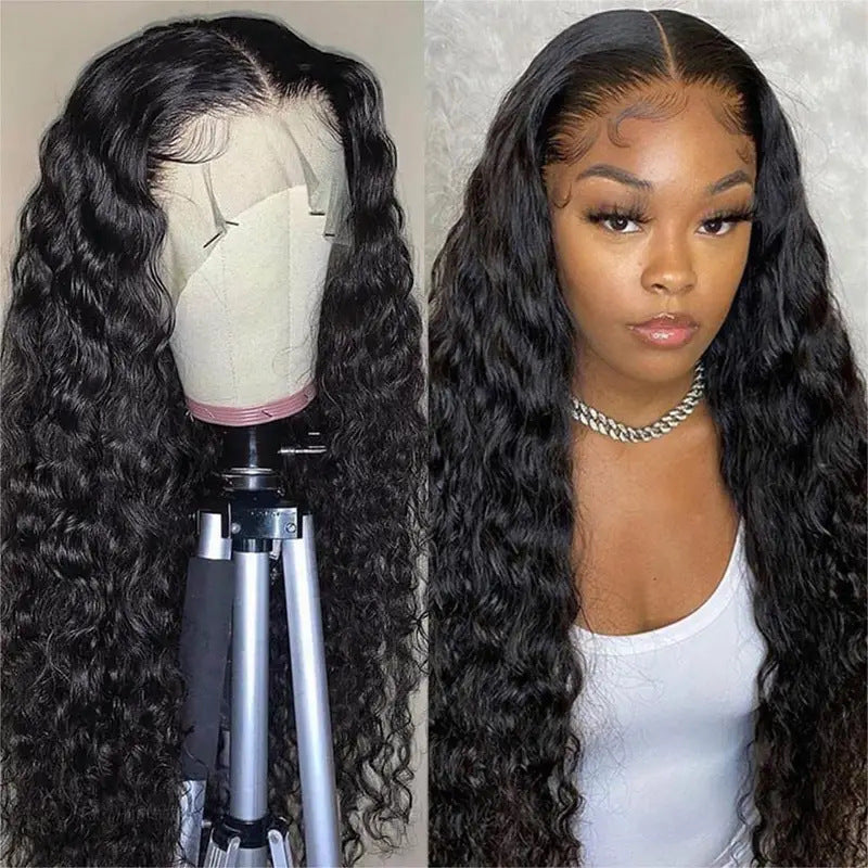 Women's Fashion Front Lace Small Curly Hair Wig Long Curls