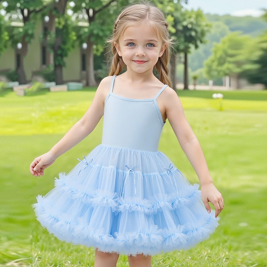 Children's Spring Fashionable Princess Bubble Sleeve Puffy Class Children's Dress