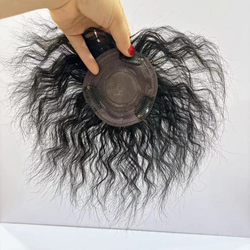 Short Volume Small Hair Piece Real Supplementing Corn Fluffy Simulation Wig