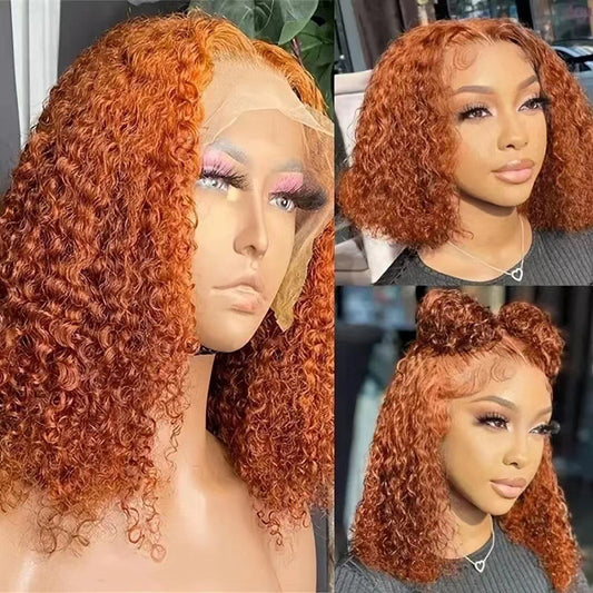 Fashion Roll African Small Volume Fluffy Natural Front Lace Chemical Wig Short Curly Hair