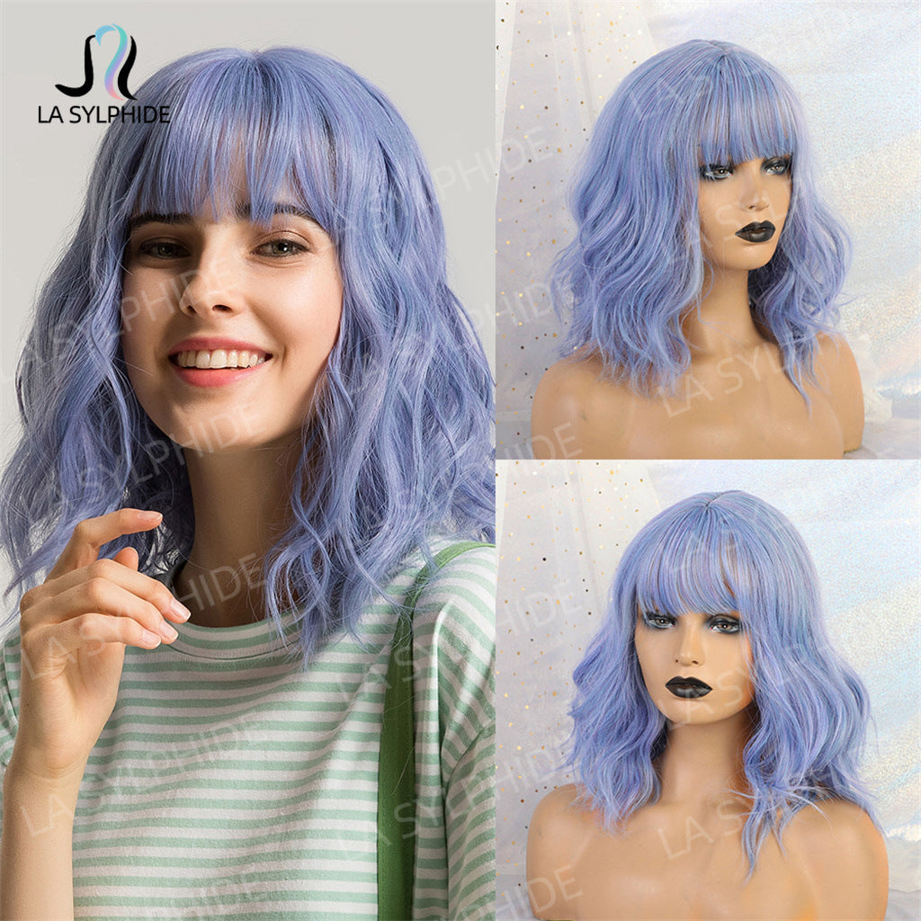 High Skull Top Best-selling Female Straight Bangs Short Wig Long Curls