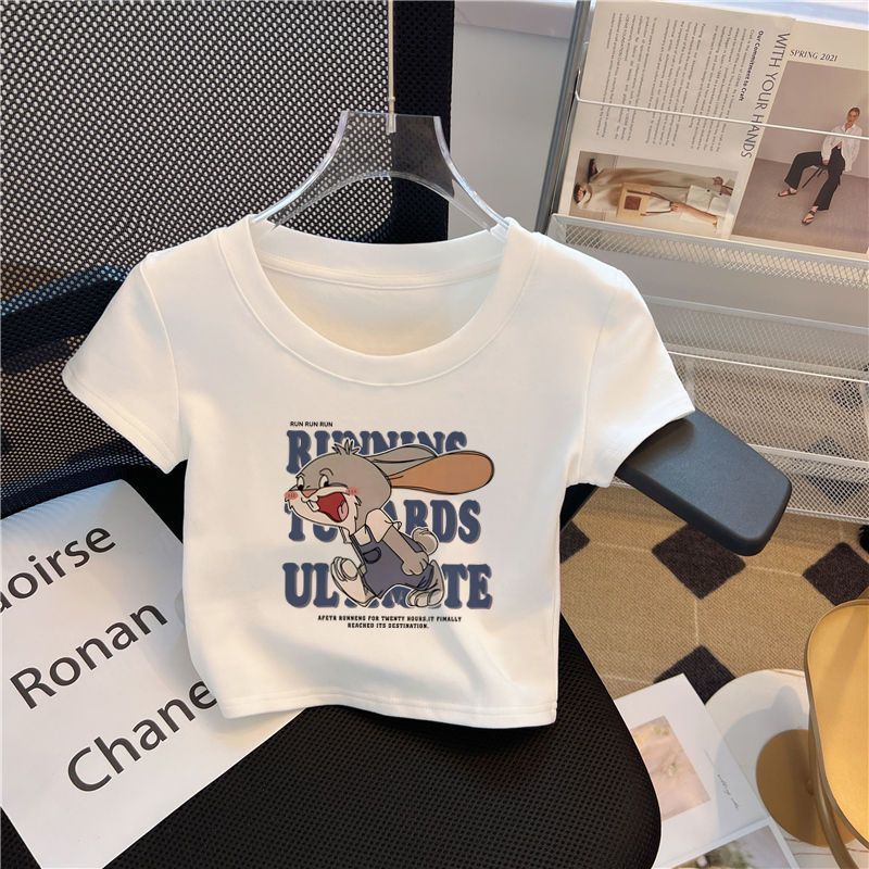 Children's Short-sleeved High Waist Summer White Short Inner Half-sleeved Shirt Children's T-shirt