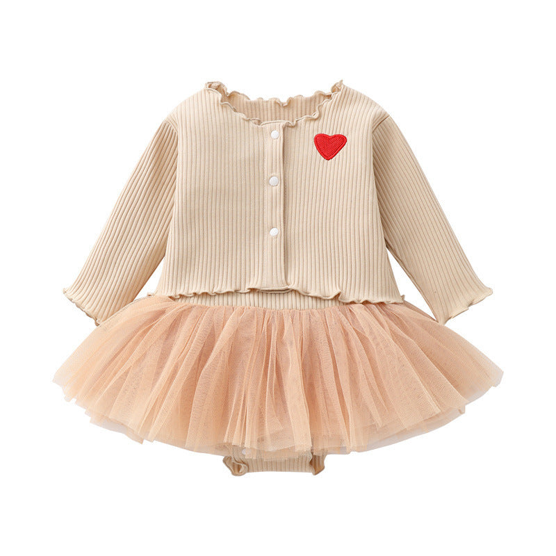 Children's Clothes For Babies Long-sleeved Cardigan Bodysuit Children's Dress