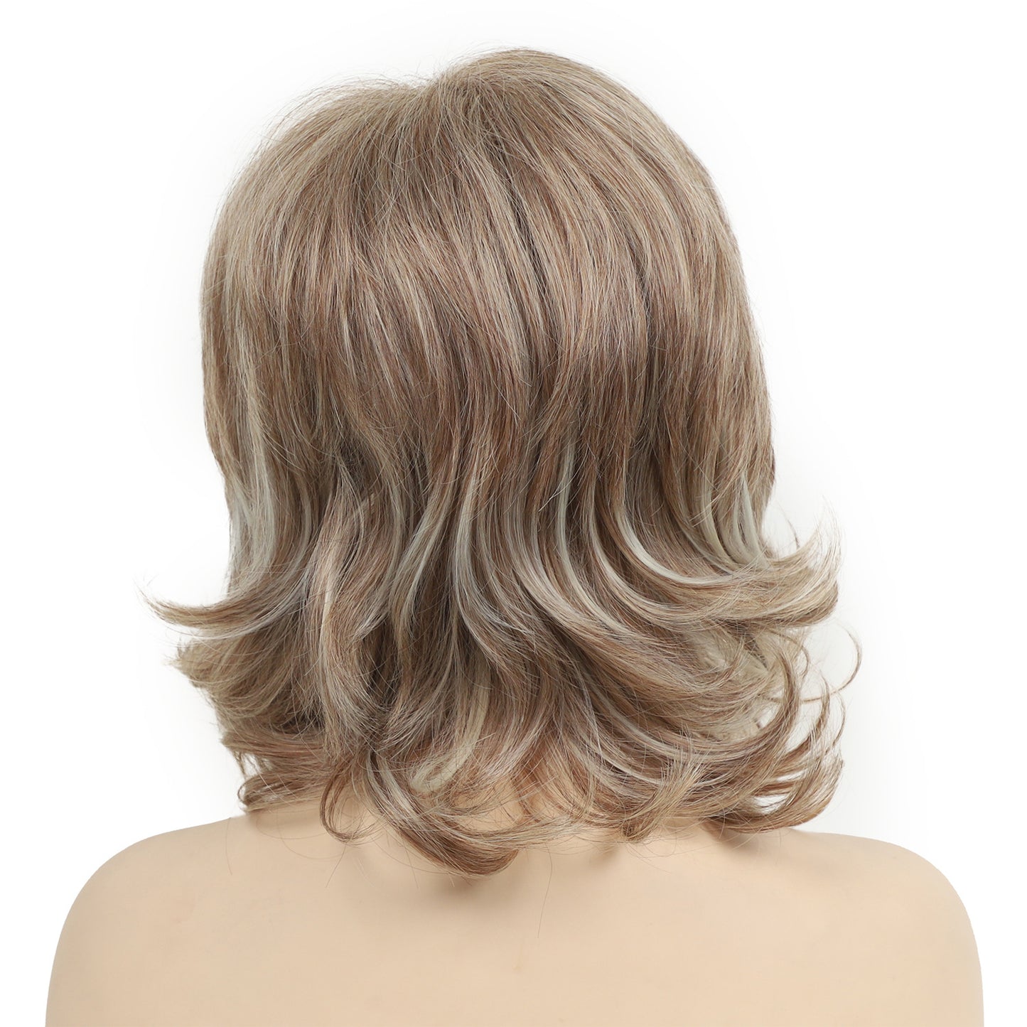 Female Fashion Fluffy Brown Chemical Fiber Wig Short Curly Hair