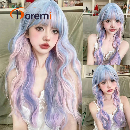 Role Play Dyed Chemical Fiber Whole Top Film Television Long Straight Wig