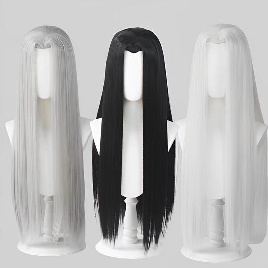 Film Television Black White Gray Universal Beauty Pointed Head Cover Cos Wig