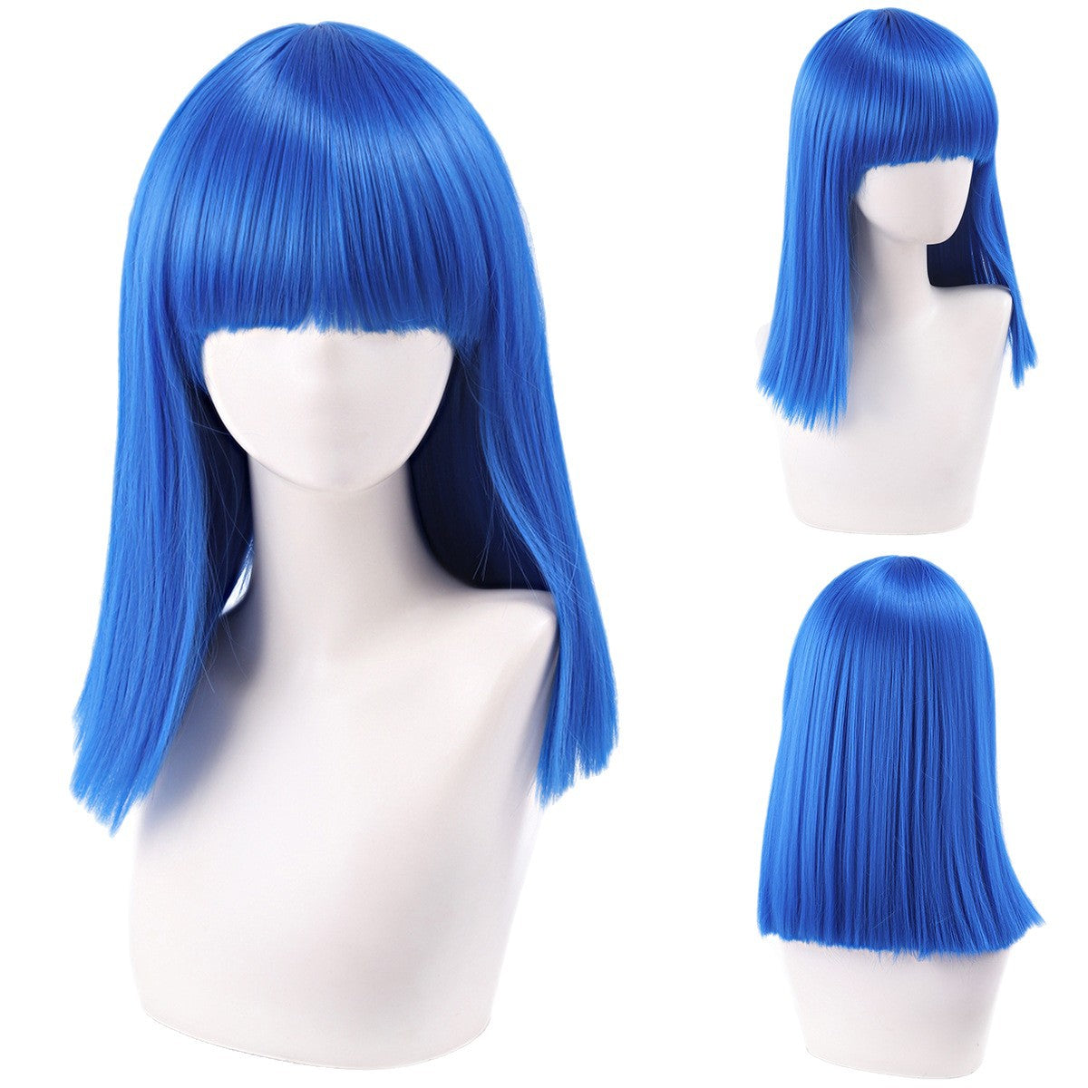 Green Gray Beige Black Red Pink Bangs Anime Nightclub Female Cos Wig