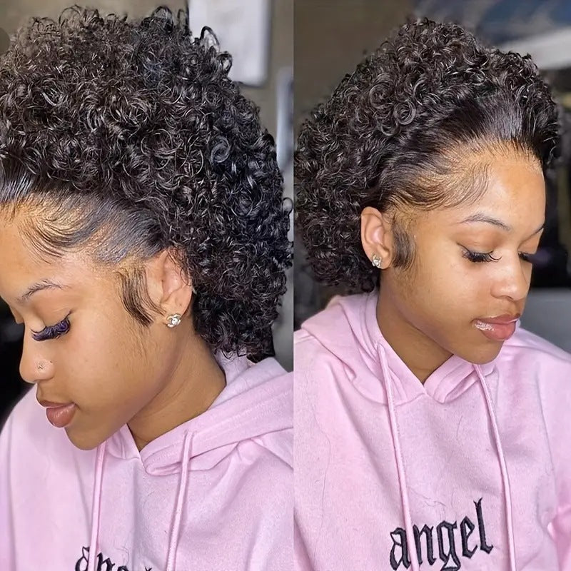 Fashion African Small Volume Natural Fluffy Head Wig Short Curly Hair