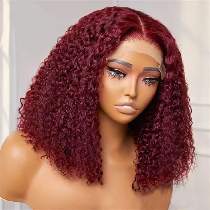 Women's Front Lace Synthetic Wigs Fashion African Small Wig Short Curly Hair