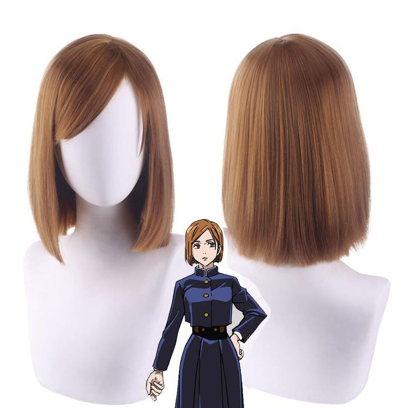 Cardamom Wild Rose Brown Short Hair Curse Back To War Cos Wig