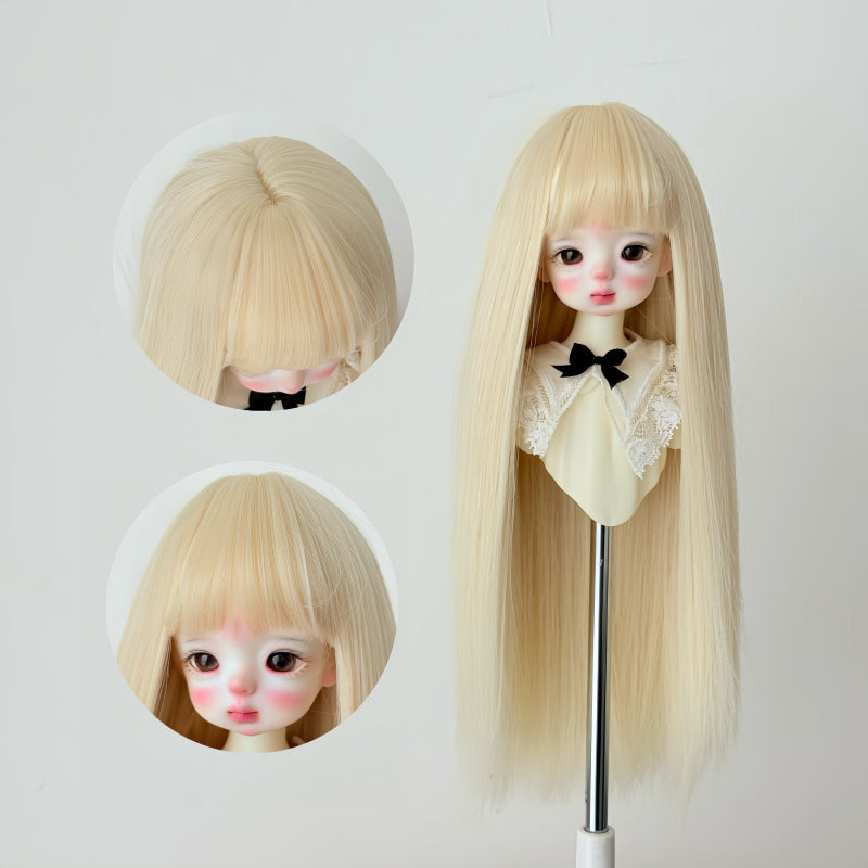 Silk Long Straight Hair Cover Bangs Rough Cos Wig