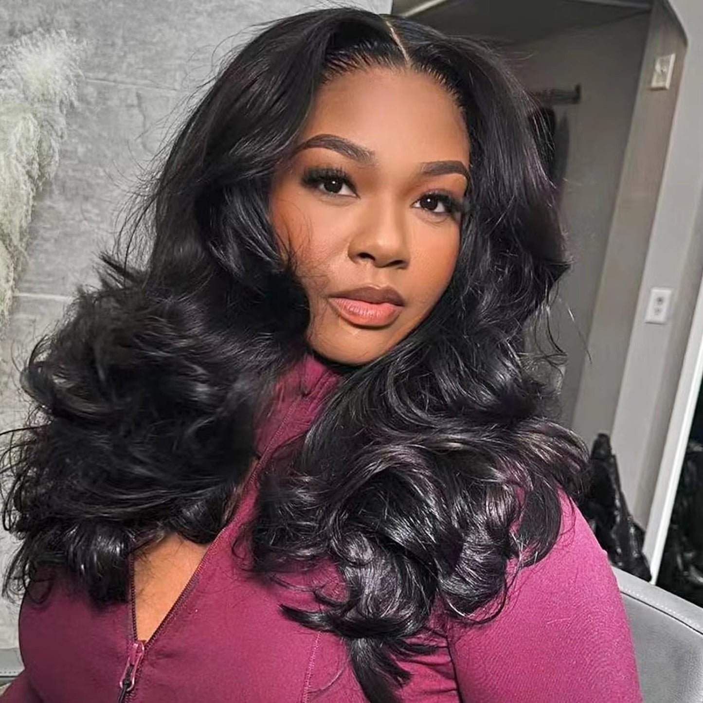 Unique Chemical Fiber Hair Bangs Lace Wig Long Curls