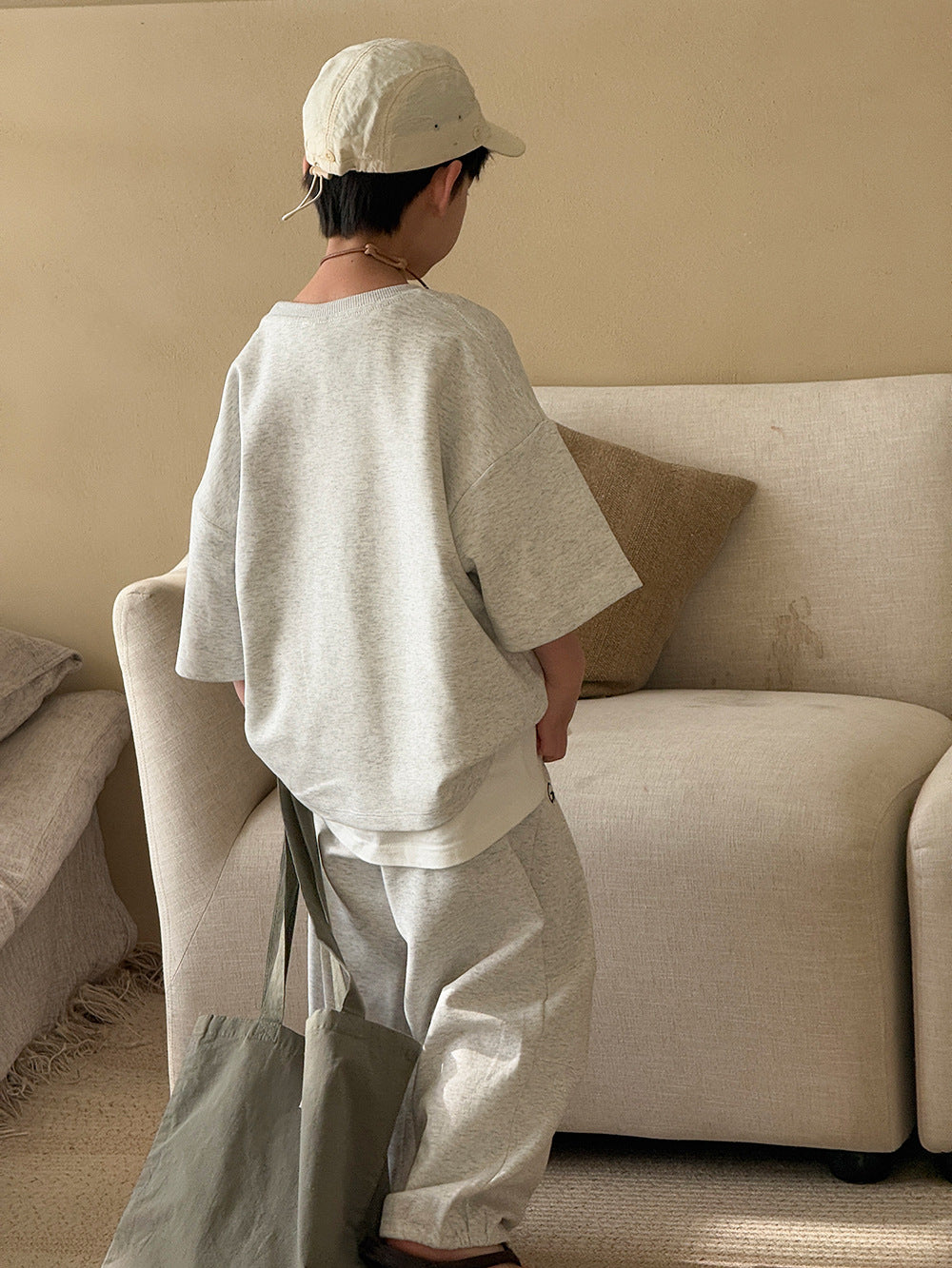 Children's Korean Style Fashion Boys Casual Short-sleeved Trousers Sports Children's Suit