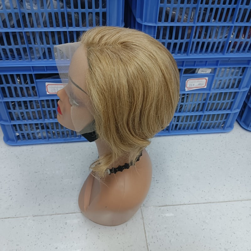Frontal Pixie Bob Human Color Lace Real Hair Wig