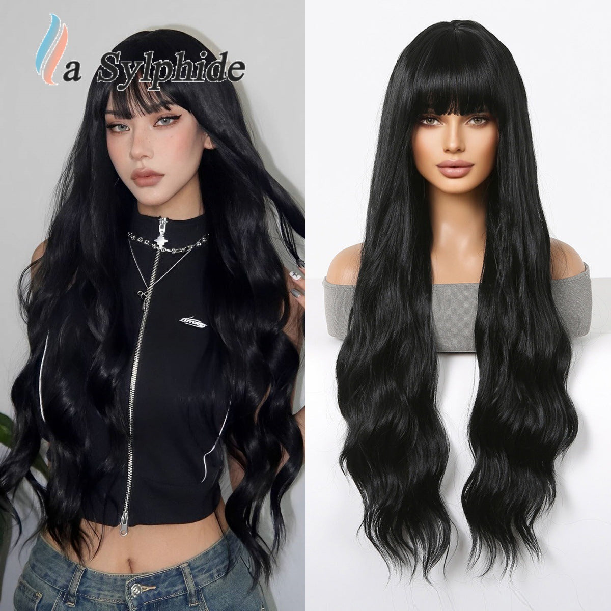 Female Mesh Beauty Curly Hair Natural Wig Long Curls