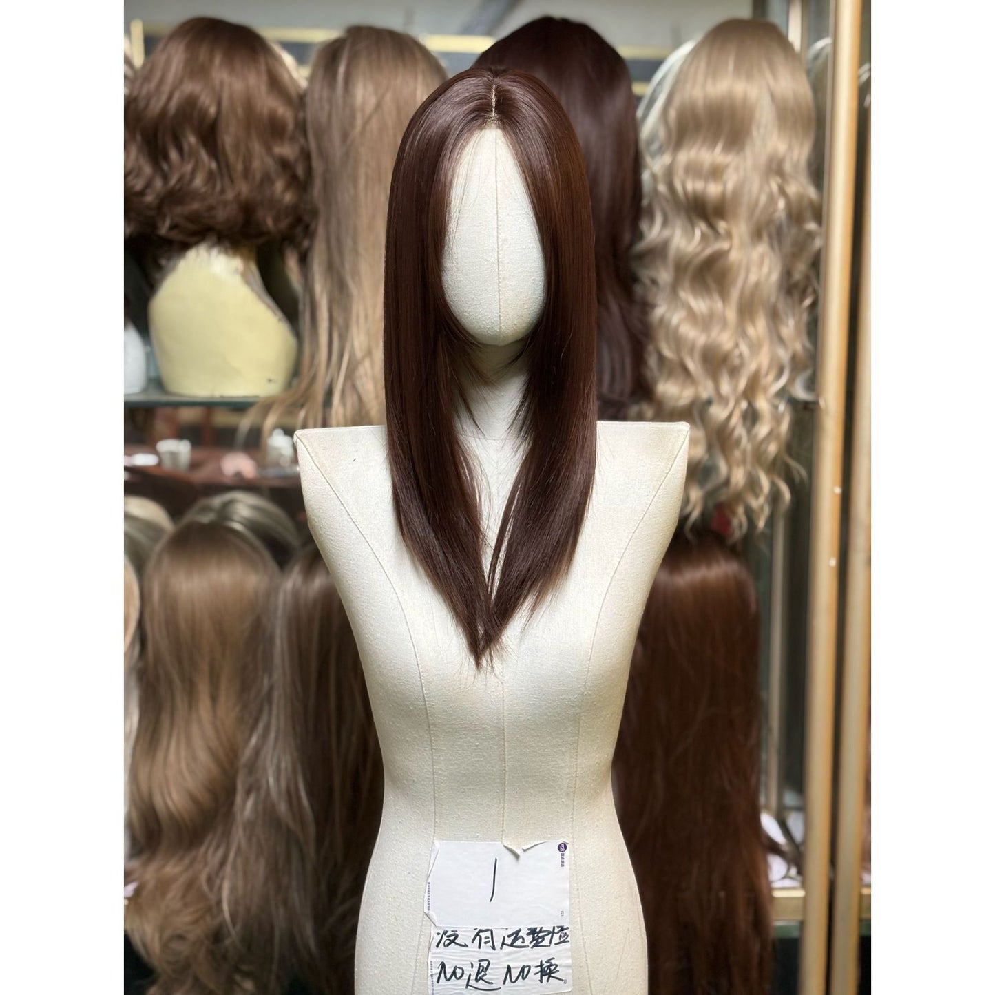 Small Lace Curly Hair Medium Natural Long Straight Wig