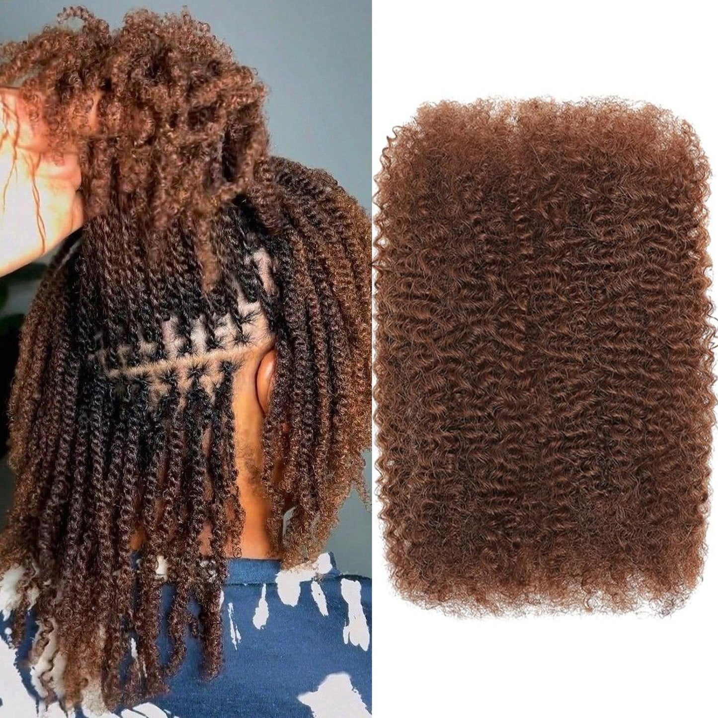 Human Puffy Silk Dreadlocks Veet Bag Real Hair Wig