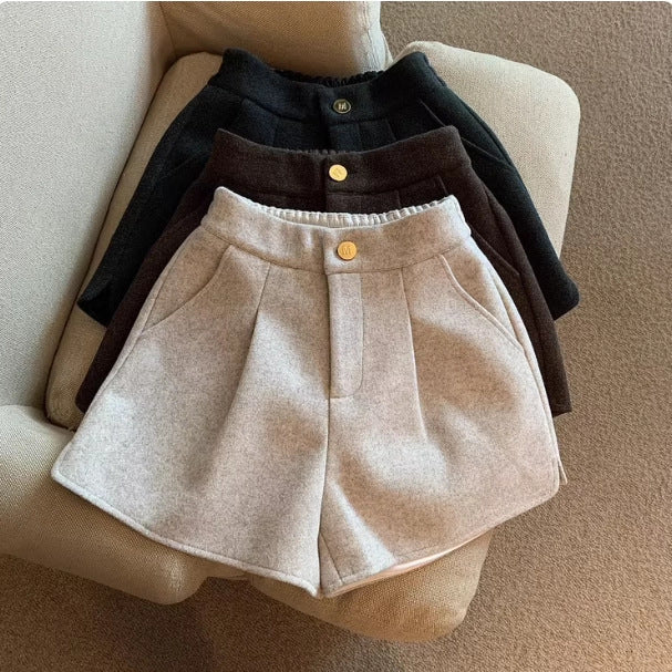 Woolen Shorts Western Style Teens Babies Base Outer Children's Pants