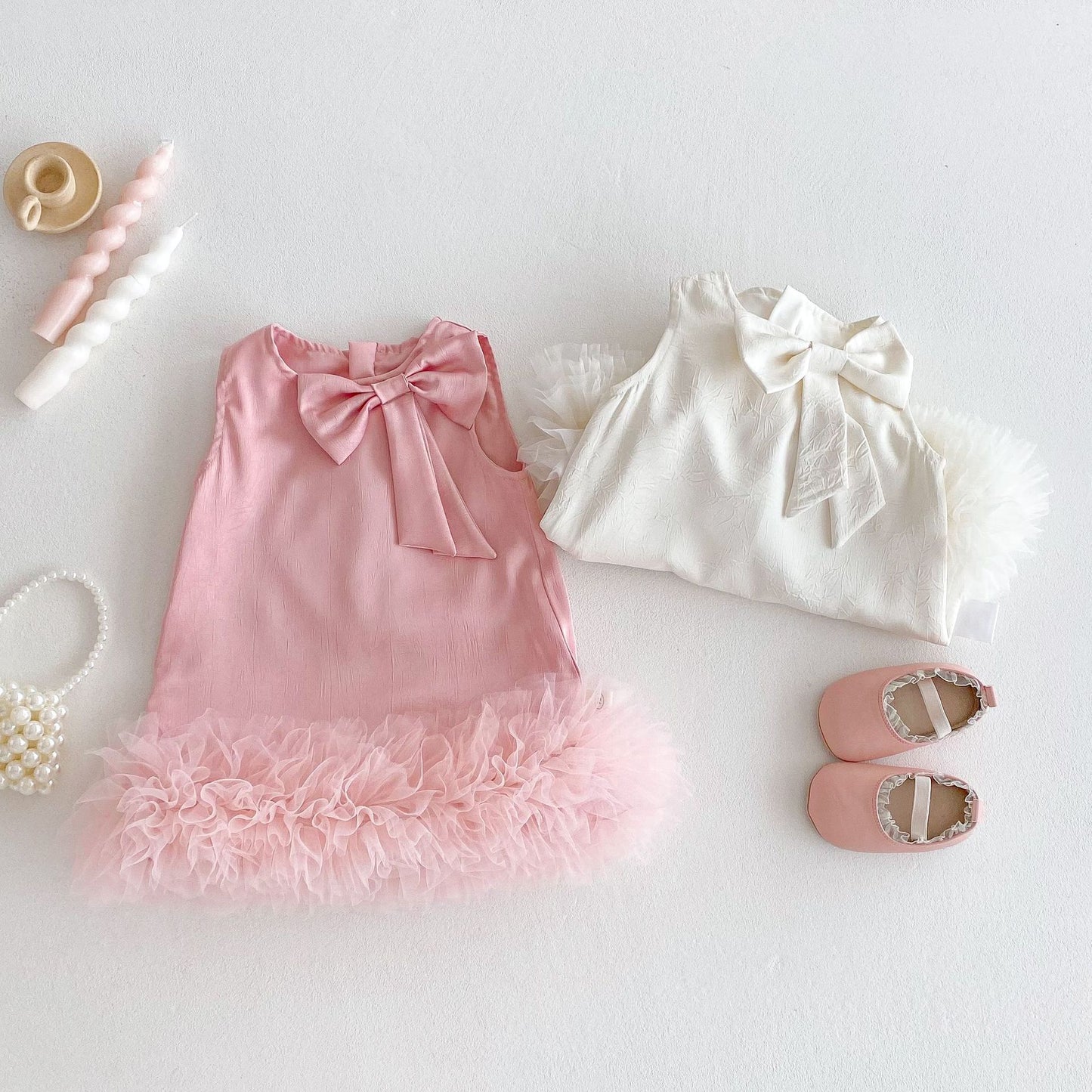 Children's Princess Summer Solid Color Tulle Skirt Trendy Korean Children's Dress