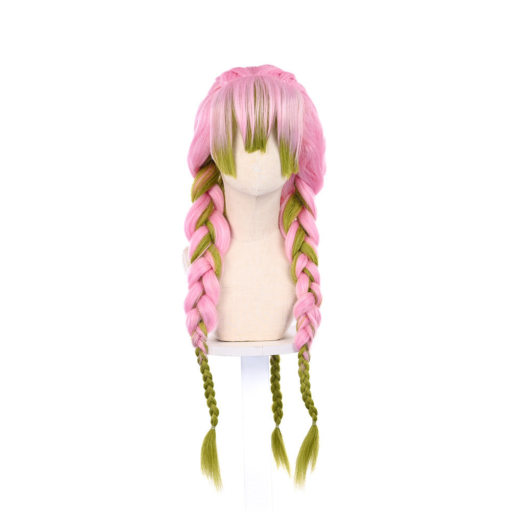 Anime No Honey Glass Pink Green Pick Dyed Whole Head Cos Wig