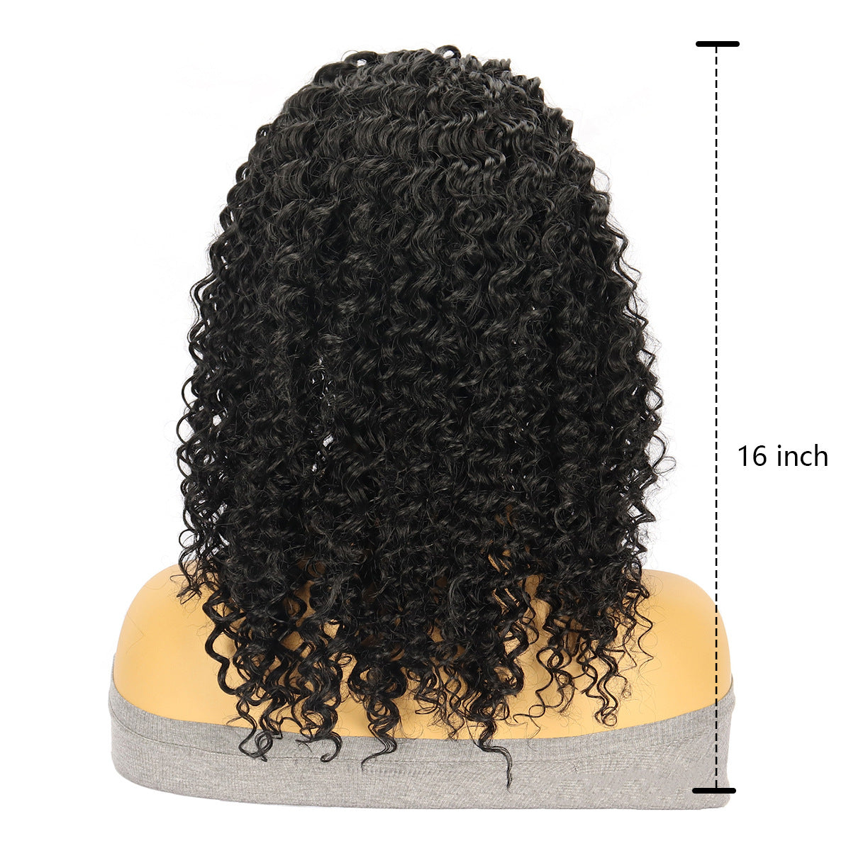 Long Black Headgear Small Chemical Fiber Wig Short Curly Hair