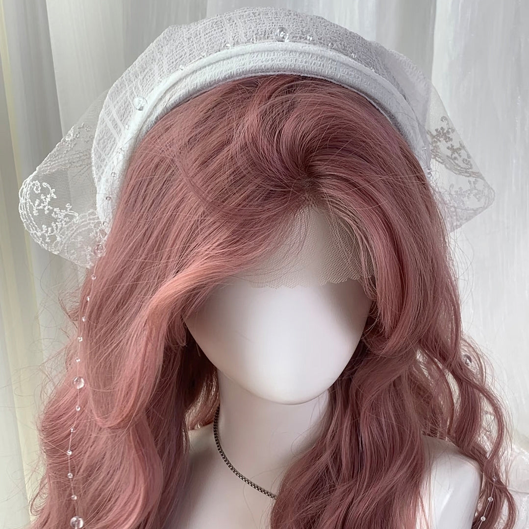 Style Fog Pink Curly Hair Water Ripple Mori Extra Volume Wig Long Curls