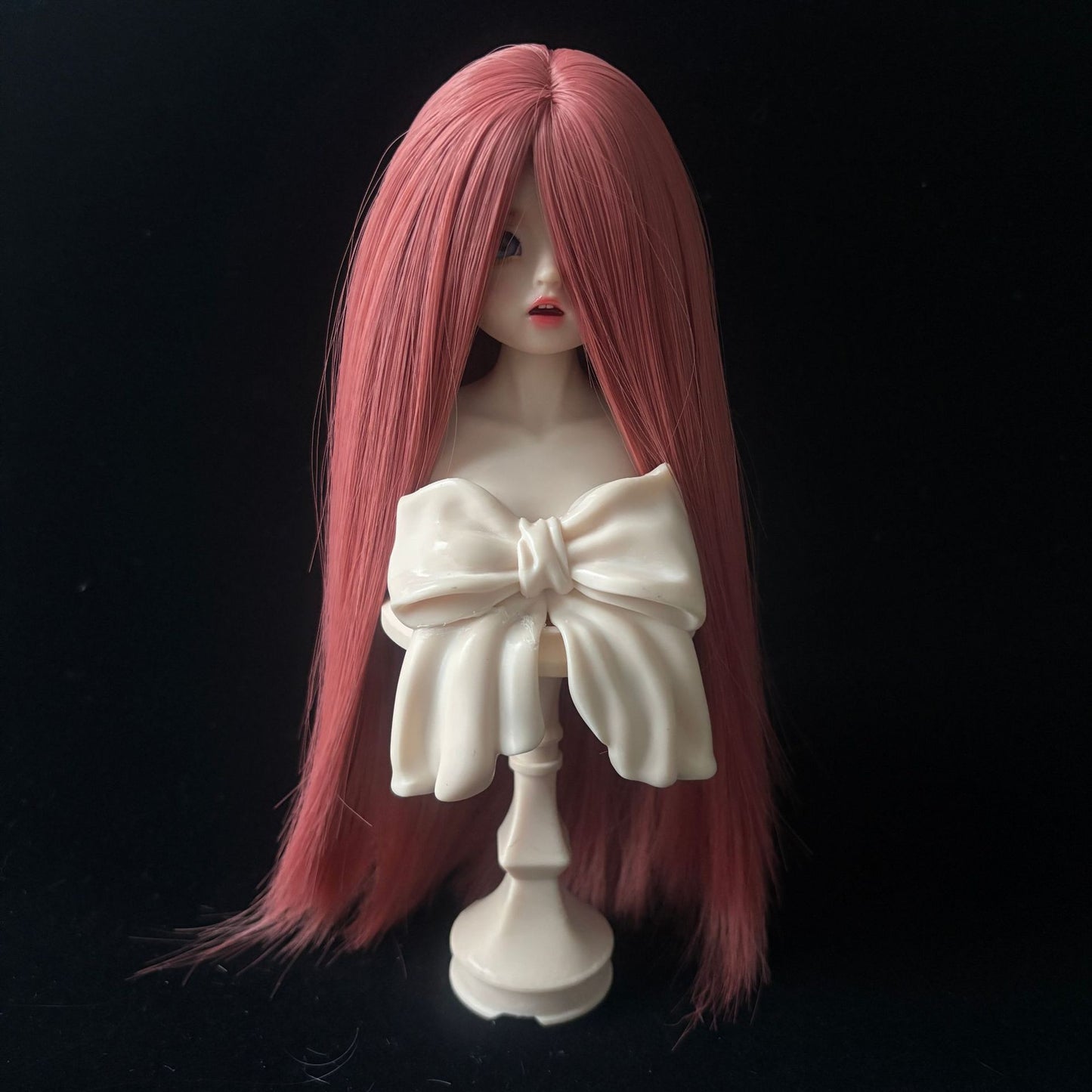 Points Soft Silk Long Bangs Straight Hair Cover Blank Cos Wig
